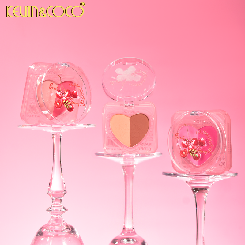 Load image into Gallery viewer, Face-Kevin&amp;Coco Sweet Cherry Pie Heart Blush KC1178 ($1 each, 24pc display)
