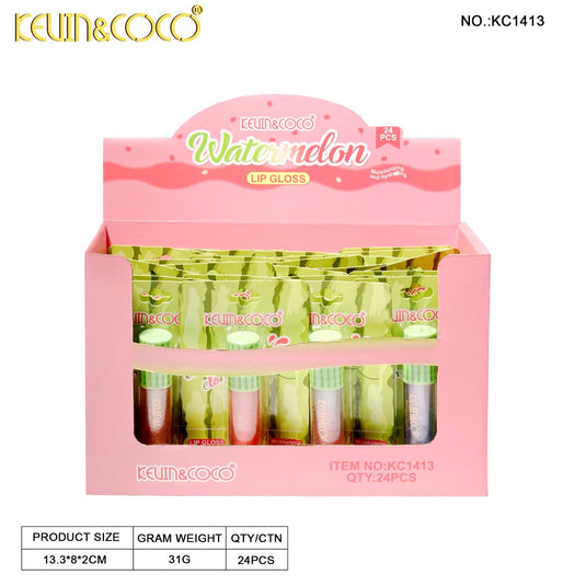 Lips-Kevin&Coco Watermelon Collection Lip Gloss KC1413 ($1 each, 24pc Display)