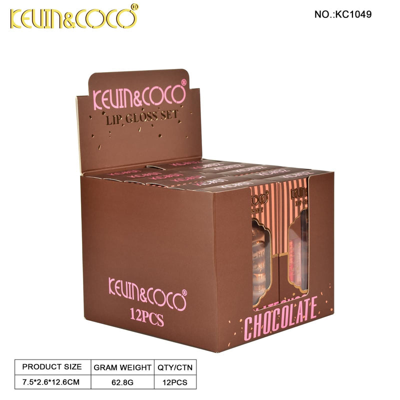 Load image into Gallery viewer, Lips-Kevin&amp;Coco Chocolate Collection Lip Duo Gloss Set KC1049 ($1.50 each, 12pc display)
