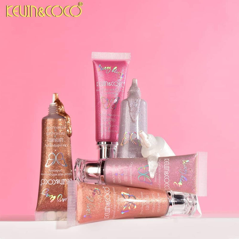 Load image into Gallery viewer, Face-Kevin&amp;Coco Liquid Glitter Eyeshadow and Highlighter KC248742 ($0.98 each, 24pcs display)
