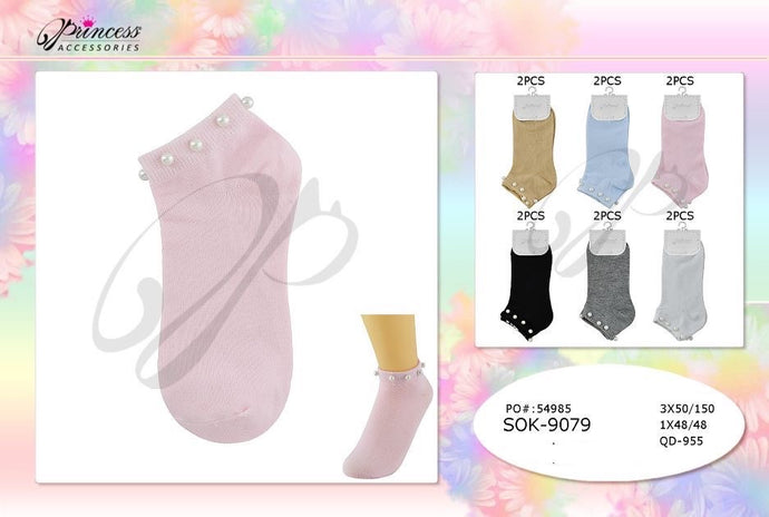 Accessories- Pearl Socks SOK-9079 (12pc pack)