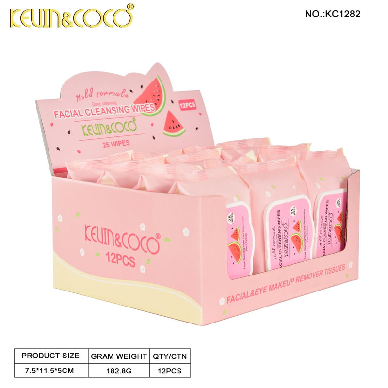 Load image into Gallery viewer, Skincare-Kevin&amp;Coco Makeup Wipes KC1282 (12pc display)
