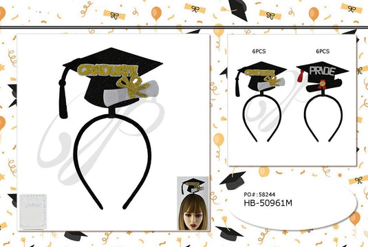 Accessories-Graduation Cap Headband HB-50961M (12pc pack)