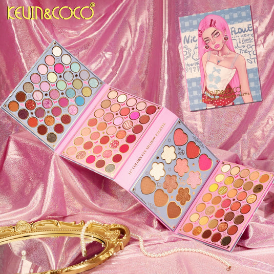 Eyes-Kevin&Coco 117-Colors Face Palette KC1409 ($8 each, 4pc bundle)