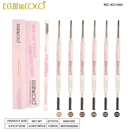 Eyebrows-Kevin&Coco Hair-Like Strokes Ultra Fine Eyebrow Pencil KC1444 ($1 each, 36pc Display)