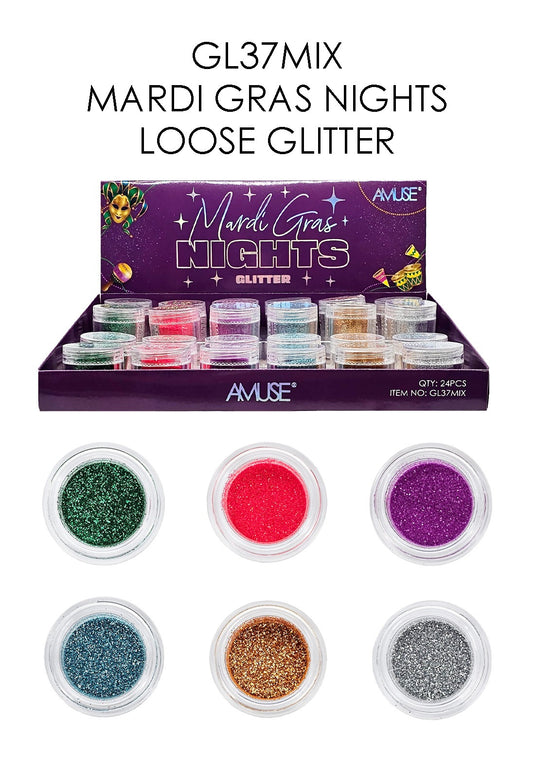 Eyes- Amuse Mardi Gras Nights Loose Glitter GL37MIX (24pc display)