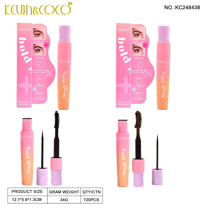 Load image into Gallery viewer, Eyes-Kevin&amp;Coco Bold Glam Mascara &amp; Liquid Eyeliner KC248438 ($1.25 each, 24pc display)
