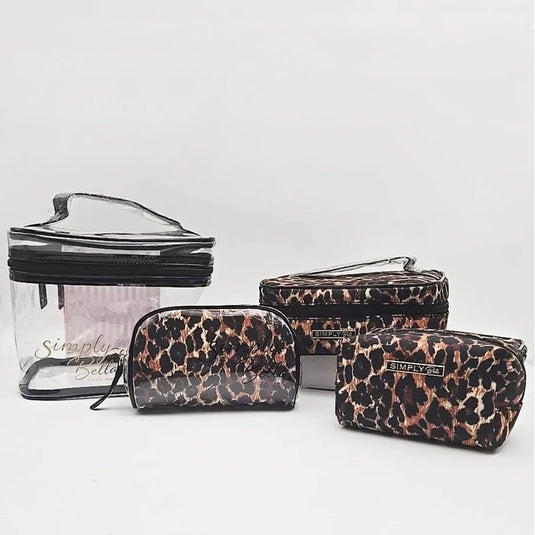 Novelties-Simply Bella 4pc Makeup Bags MKB1000-Leopard (1 pc)