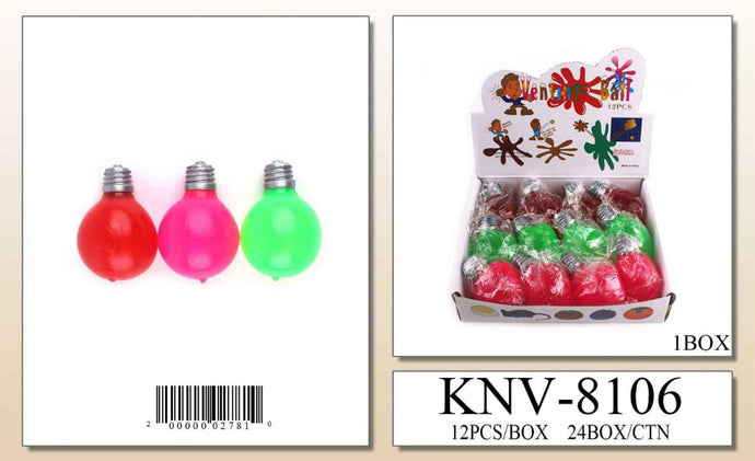 Novelties- Squishy Lightbulb KNV-8106 (12pc box)