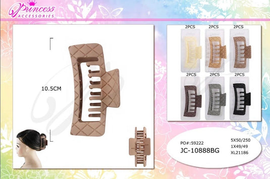 Hair-Big Jaw Hair Clip JC-10888BG (12pc pack)