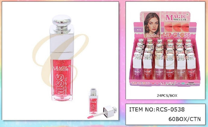 Lips-Beauty Lip Glow Lip Gloss RCS-0538 (24pcs display)