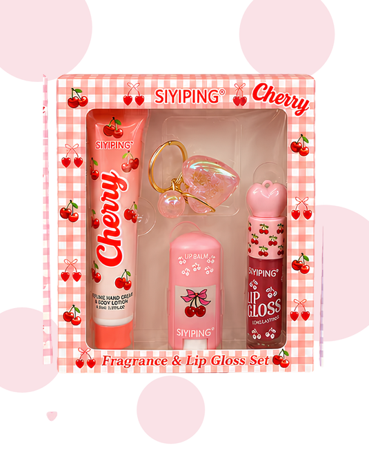 Lips-Siyiping Cherry Fragance & Lip Gloss Set SYP-ST56  ($3.50 each, 4pc bundle)
