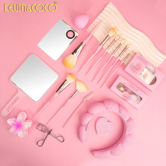 Accessories-Kevin&Coco Perfect Canvas Makeup Tool Kit KC1167-PINK ($13 each, 2pc bundle)