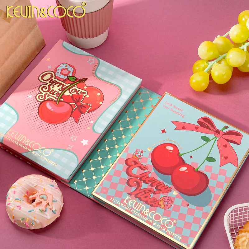 Load image into Gallery viewer, Face-Kevin&amp;Coco Cherry Vibes Eyeshadow Palette KC1908 ($8.50 each, 3pc bundle)
