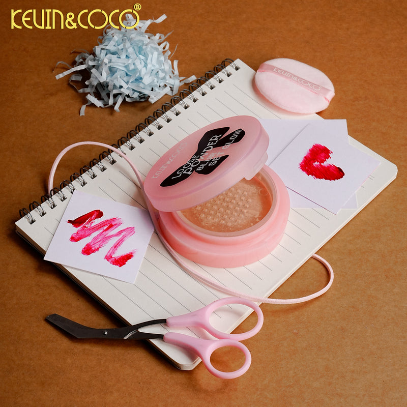 Load image into Gallery viewer, Face-Kevin&amp;Coco Bow Loose Powder Blurh, Set, Glow KC1439 ($1.75 each, 12pc display)
