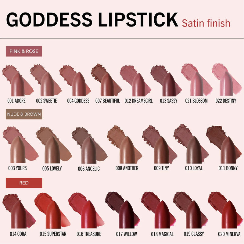 Load image into Gallery viewer, Lips- MOIRA Goddess Lipstick- GDL001 Adore (3pc Bundle, $3 each)
