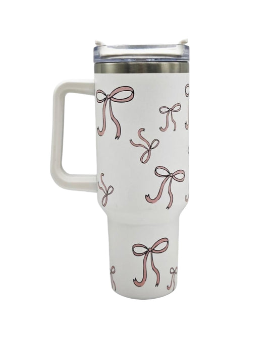 NOVELTIES-Stainless Steel 40oz Bow Tumbler T642172 ($7.50 each,6pc min.)