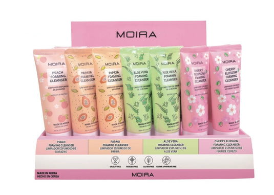 Skincare-Moira Foaming Cleanser Display FOCSET (24pc display + testers)