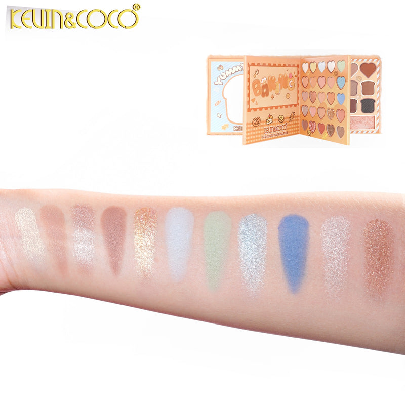 Load image into Gallery viewer, Eyes-Kevin&amp;Coco Plush Bread 64 Colors Eyeshadow Palette KC1635 ($9 each, 6pc bundle)
