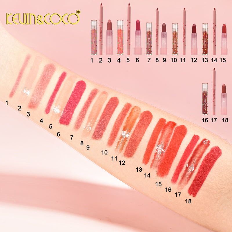 Load image into Gallery viewer, Lips-Kevin&amp;Coco Sour Candy Lip Liner, Lip Gloss &amp; Lipstick Set KC258667 ($2 each, 24pc display)
