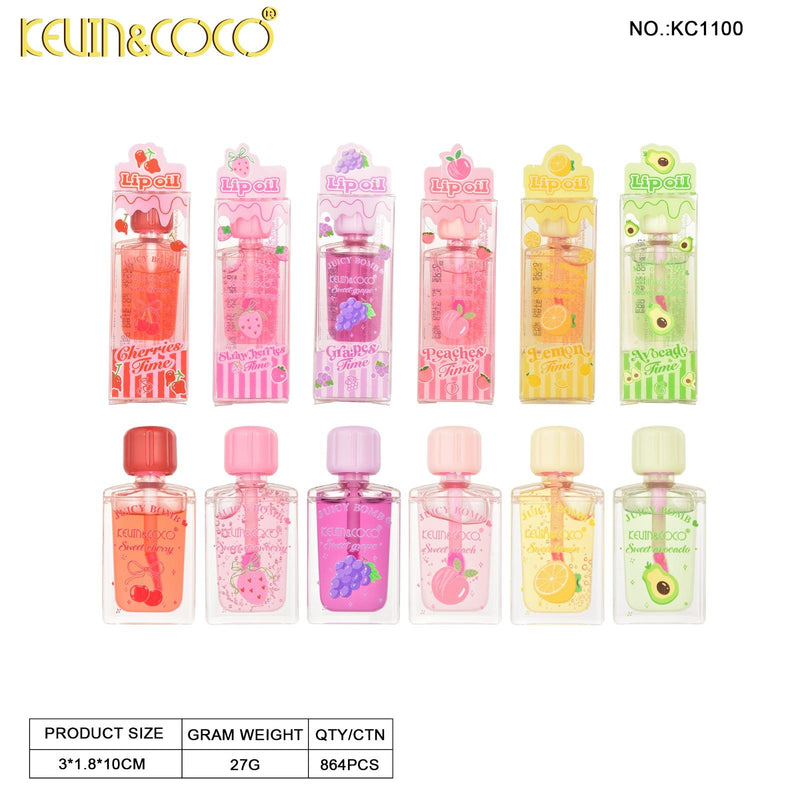 Load image into Gallery viewer, Lips-Kevin&amp;Coco Fruit Lip Oil  KC1100 ($1 each, 36pc display)
