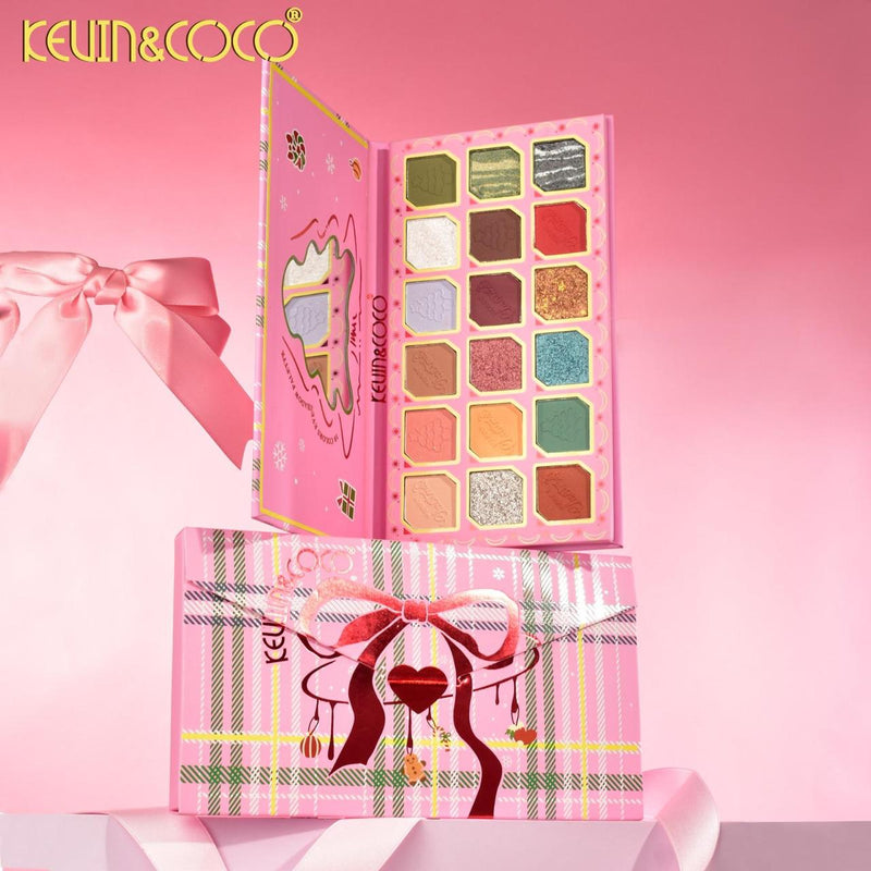 Load image into Gallery viewer, Eyes-Kevin&amp;Coco Christmas Eternal Love 18-Color Eyeshadow Palette KC1052 ($3.33 each, 12pc display)
