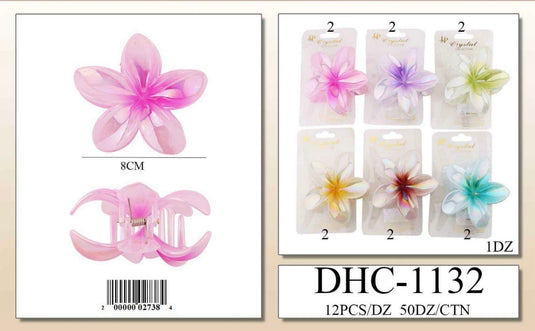 Hair-Hawaiian Jaw Hair Clip DHC-1132 (12pc pack)