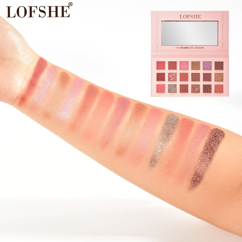 Load image into Gallery viewer, Face-Kevin&amp;Coco LOFSHE Joyful Time 18 Colors Eyeshadow Palette LF1118 ($2 each, 6pc display)
