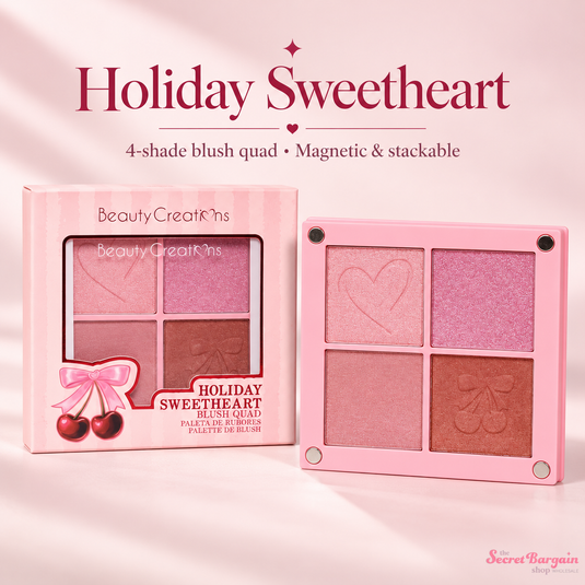 **Pre-Order** Face-Beauty Creations Cherry Christmas “Holiday Sweetheart” Blush Quad XM26-HS ($5 each, 4pc bundle)