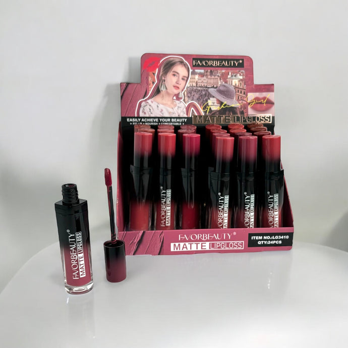 Lips- FavorBeauty Liquid Matte Lipgloss LG3410 (24pc display)