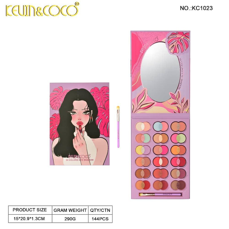 Load image into Gallery viewer, Eyes-Kevin&amp;Coco Melody Breeze 54-Color Eyeshadow Palette KC1023 ($4.75 each, 4pc bundle)
