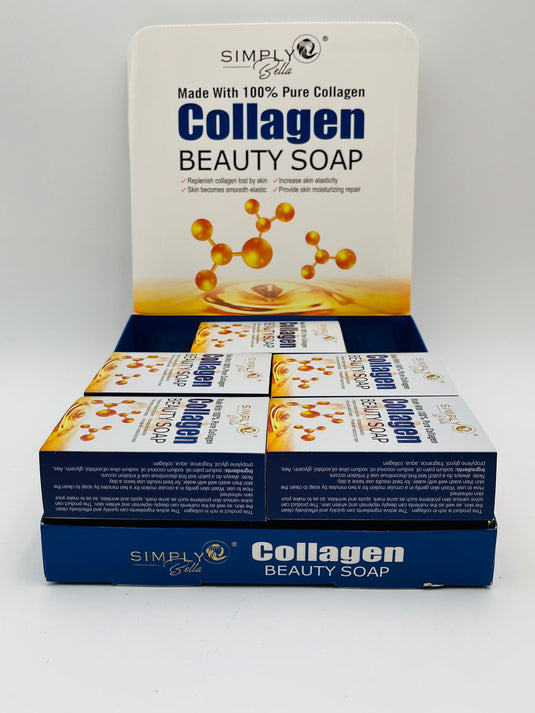 Skincare- Simply Bella Collagen Beauty Soap SIM005 (12pc box, $1.75 each)