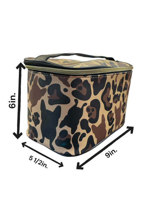 Novelties- FrenchBull Brown Camo Cosmetic Bag (3pc bundle,$6 each)