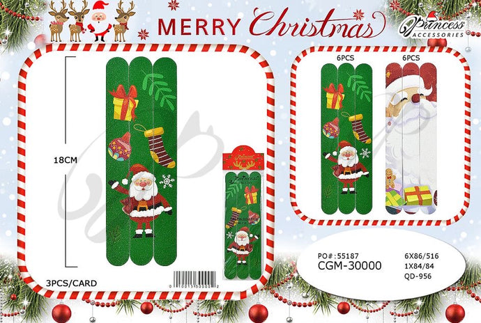 Accessories- Xmas Santa nail file CGM-30000 (12pc pack)