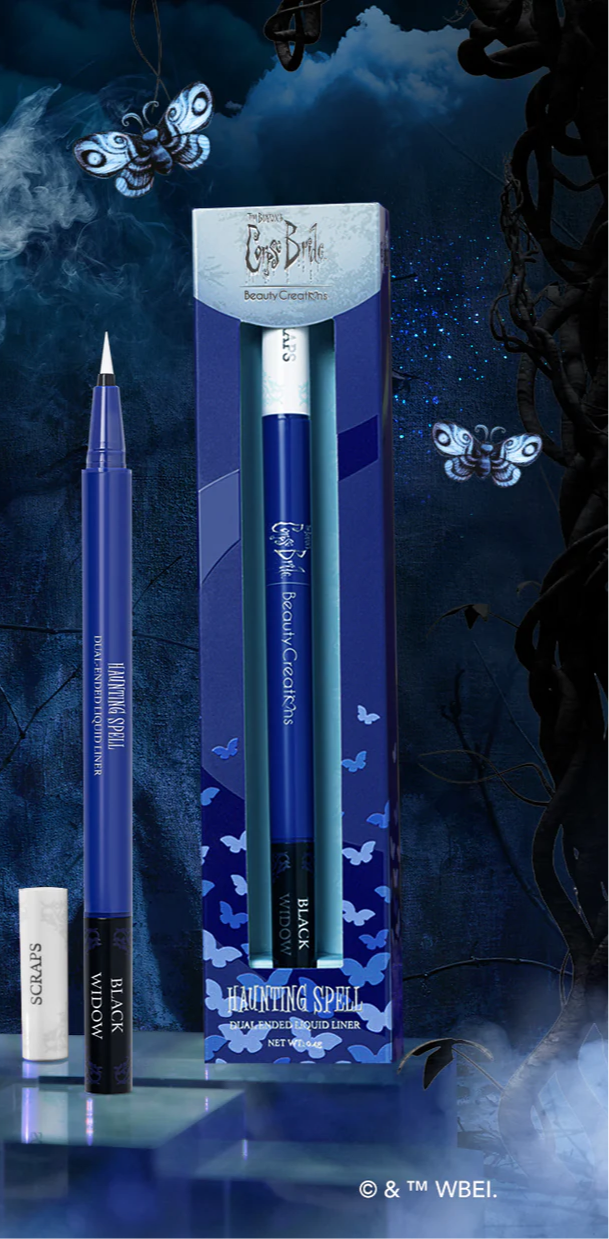 Load image into Gallery viewer, Eyes- Beauty Creations Corpse Bride Haunting Spell: Scraps/Black Widow Dual-Ended Liquid Liner BCCB-DELBW (4pc bundle, $3.50 each)
