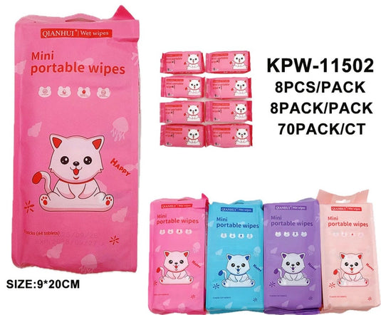 Accessories-Kitten Mini Portable Wipes KPW-11502 (12pc pack)