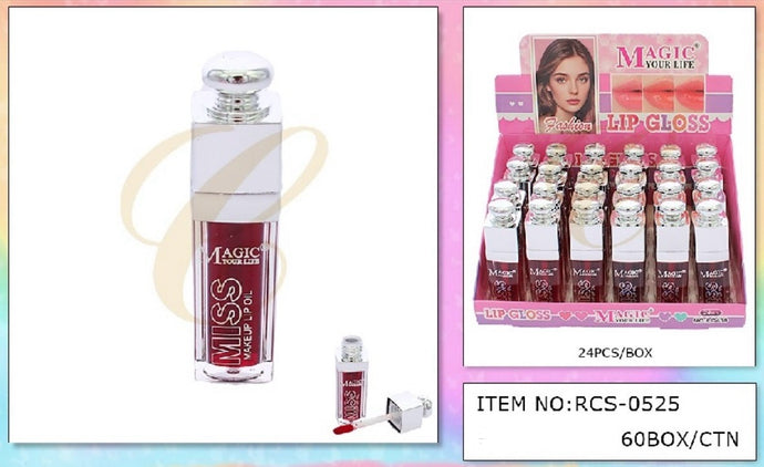 Lips-Beauty Lip Glow Lip Gloss RCS-0525 (24pcs display)
