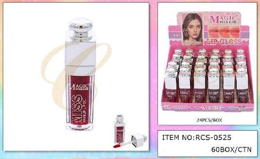 Lips-Beauty Lip Glow Lip Gloss RCS-0525 (24pcs display)