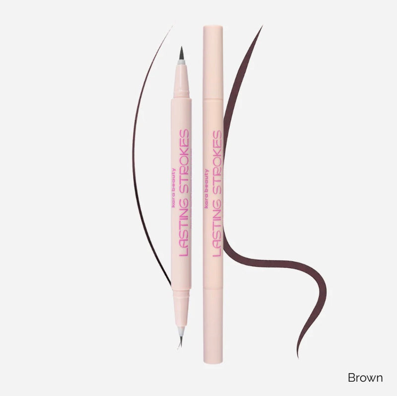 Load image into Gallery viewer, Eyes-Kara Beauty Lasting Strokes Dual Ended Waterproof Liquid Eyeliner BROWN EL2-14-2 ($4.50 each,4pc bundle)
