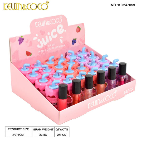 Lips-Kevin&Coco Juice Lip Gloss KC247059 ($1 each, 24pc display)