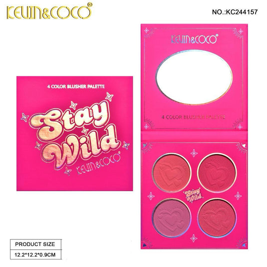 Eyes- Kevin & Coco Stay Wild Blush Quad Palette KC244157 (12pc bundle,$2.50 each)