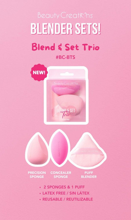 Face- Beauty Creations Blend & Set Trio Beauty Blender Sponge Set -BC-BTS (12 pack, $1.75 each)