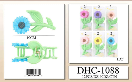 Hair-Cute Flower Hair Clips DHC-1088 (12pcs pack)