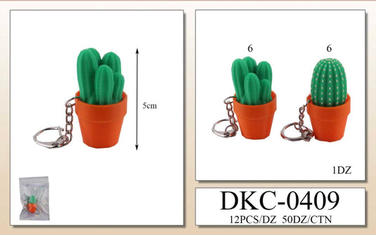 Accessories-Potted Cactus Keychain DKC-0409 (12pc pack)