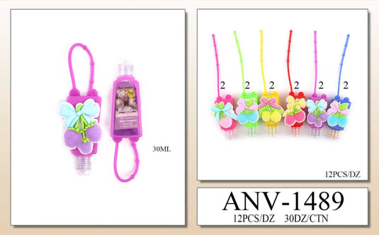 Accessories-Fruit Bow Silicone Hand Sanitizer Holder ANV-1489 (12pc pack)