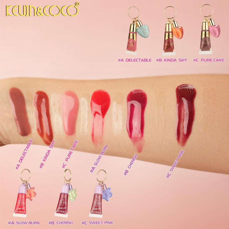 Load image into Gallery viewer, Lips-Kevin&amp;Coco Purple Heart Lip Gloss KC1274 ($2 each, 12pc display)
