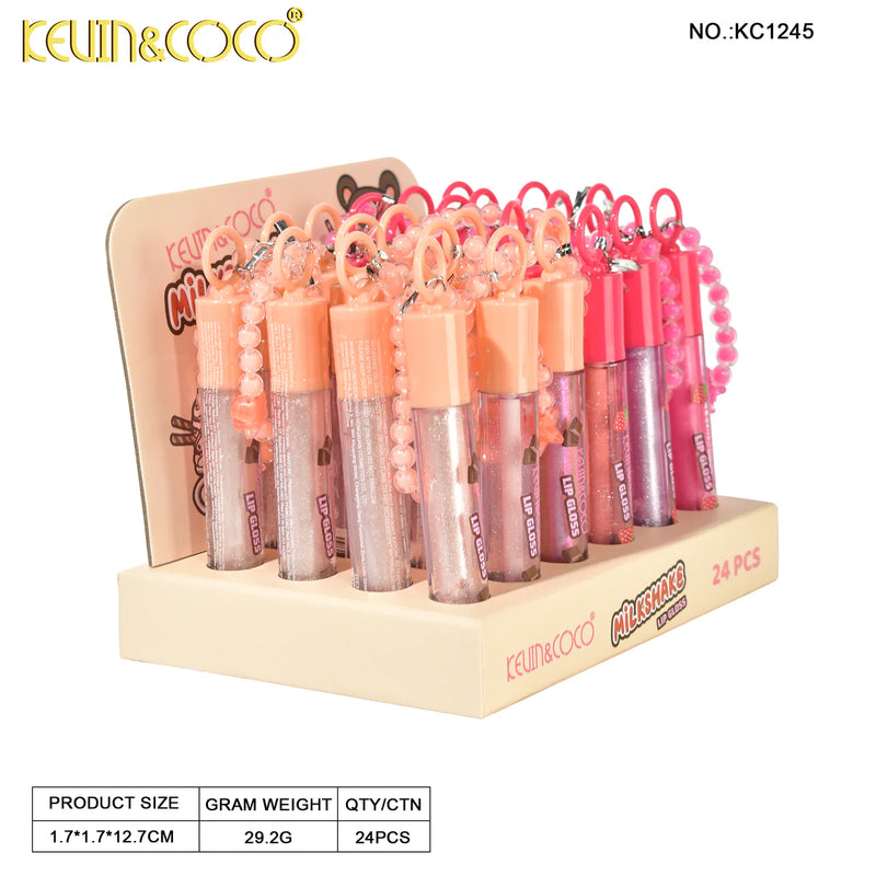 Load image into Gallery viewer, Lips-Kevin&amp;Coco Milkshake Lip Gloss KC1245 (24pc display)

