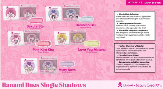 Eyes-Beauty Creations x Tokidoki Hanami Hues Single Shadows