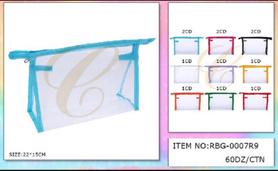 Accessories- Clear Cosmetic Bag RBG-0007R9 (12pc pack)