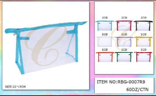 Accessories- Clear Cosmetic Bag RBG-0007R9 (12pc pack)